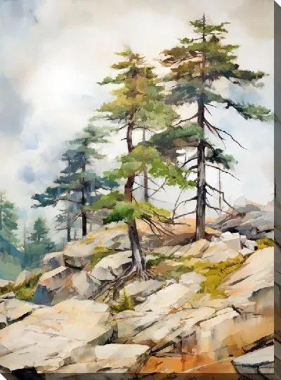 Картина маслом Сосны №43