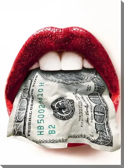 Картина маслом Арт губы №34