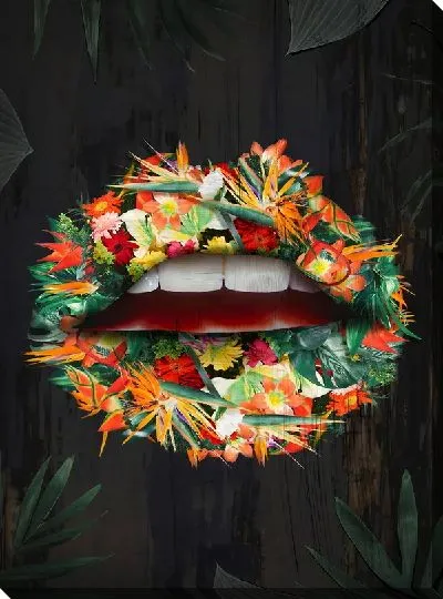 Картина маслом Арт губы №36