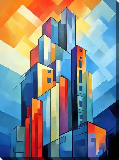 Картина маслом Небоскрёбы №1