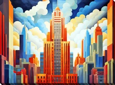 Картина маслом Небоскрёбы №311