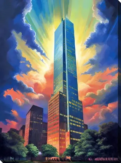 Картина маслом Небоскрёбы №41