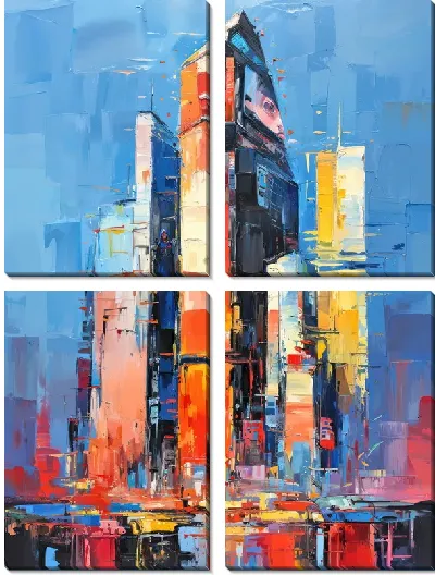 Модульная картина Небоскрёбы №81