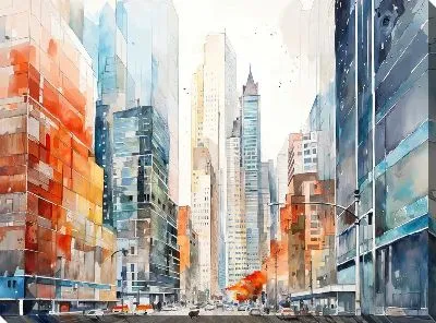 Картина маслом Небоскрёбы №14