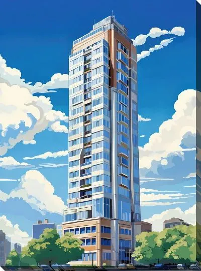 Картина маслом Небоскрёбы №171