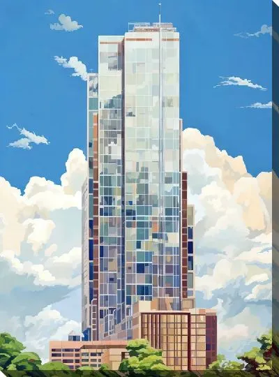 Картина маслом Небоскрёбы №212