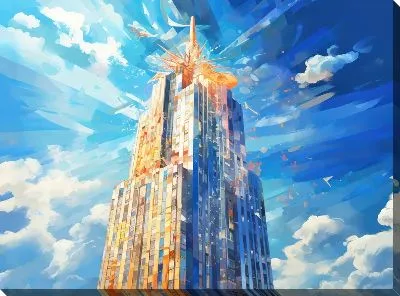 Картина маслом Небоскрёбы №241