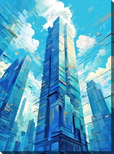 Картина маслом Небоскрёбы №251
