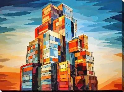 Картина маслом Небоскрёбы №291