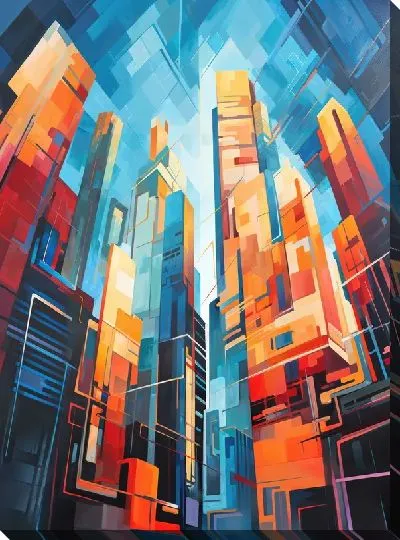 Картина маслом Небоскрёбы №301