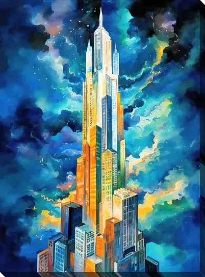 Картина маслом Небоскрёбы №34