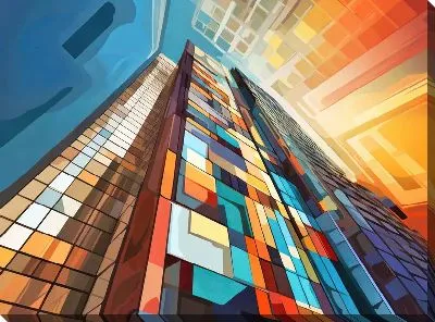 Картина маслом Небоскрёбы №411