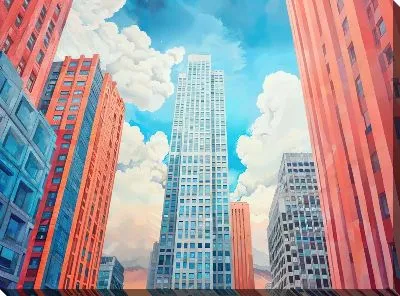 Картина маслом Небоскрёбы №49