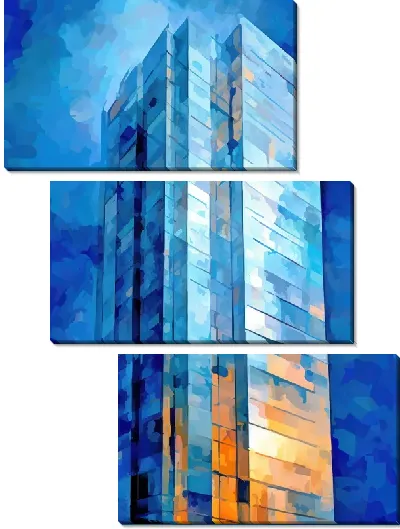 Модульная картина Небоскрёбы №57