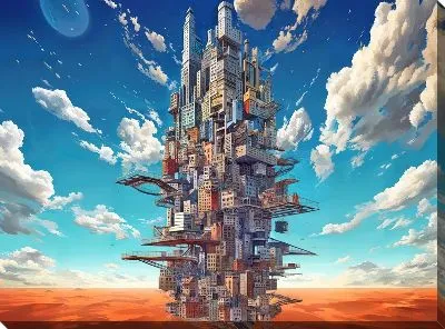 Картина маслом Небоскрёбы №63