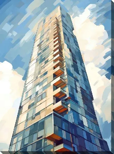 Картина маслом Небоскрёбы №72