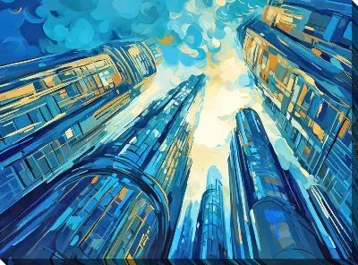 Картина маслом Небоскрёбы №75