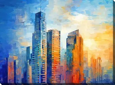Картина маслом Небоскрёбы №76