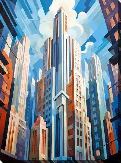 Картина маслом Небоскрёбы №82