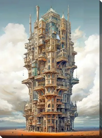 Картина маслом Небоскрёбы №83