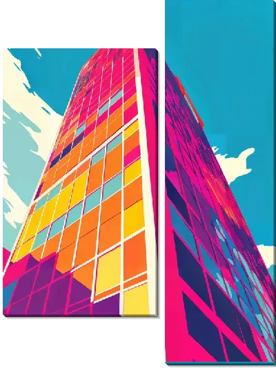 Модульная картина Небоскрёбы №84