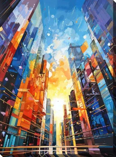 Картина маслом Небоскрёбы №85