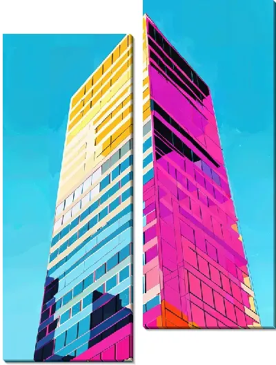 Модульная картина Небоскрёбы №911