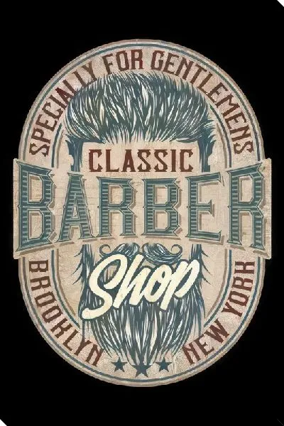 Картина маслом Барбершоп №6