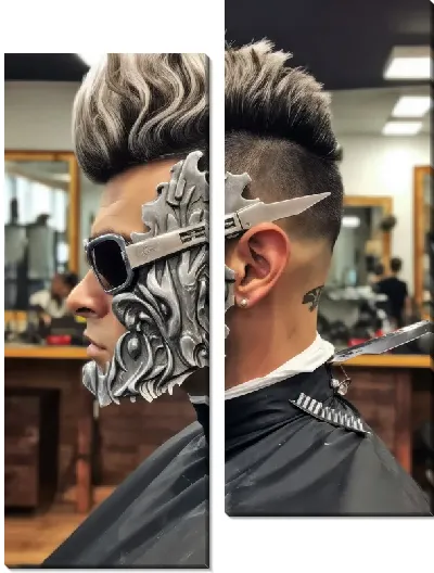 Модульная картина Барбершоп №7