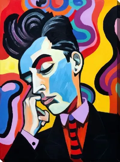 Картина маслом Барбершоп №8