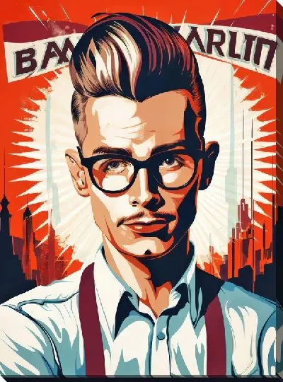 Картина маслом Барбершоп №9