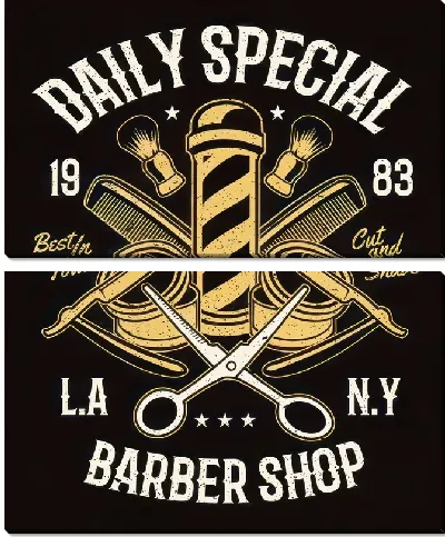 Модульная картина Барбершоп №10