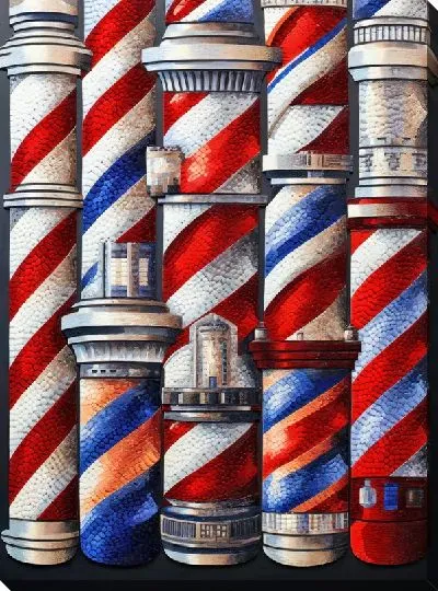 Картина маслом Барбершоп №19