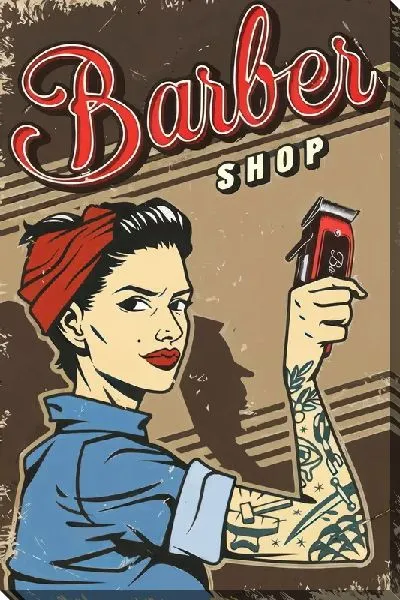 Картина маслом Барбершоп №23
