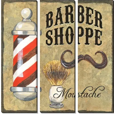 Модульная картина Барбершоп №24