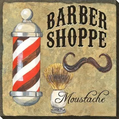 Картина маслом Барбершоп №24