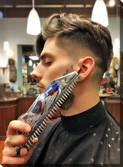 Картина маслом Барбершоп №27