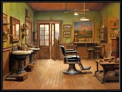Картина Барбершоп №28