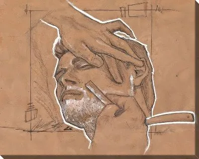 Картина маслом Барбершоп №30