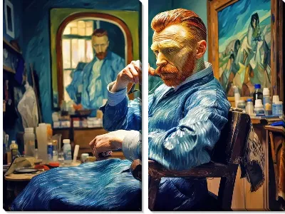 Модульная картина Барбершоп №33