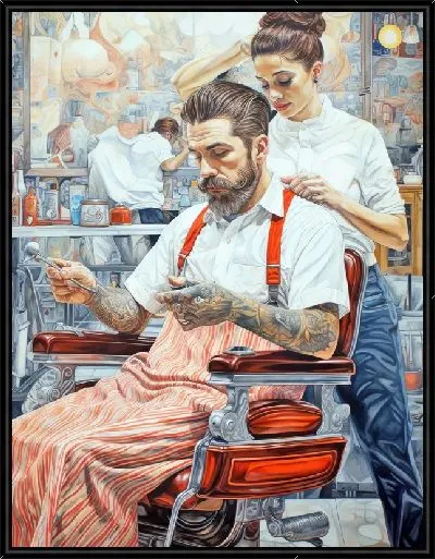 Картина Барбершоп №42