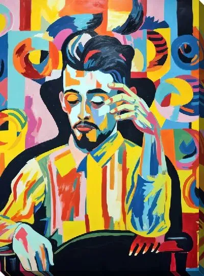 Картина маслом Барбершоп №48