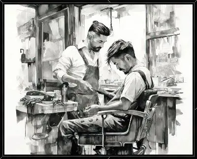 Картина Барбершоп №49