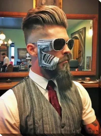 Картина маслом Барбершоп №51