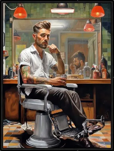 Картина Барбершоп №52