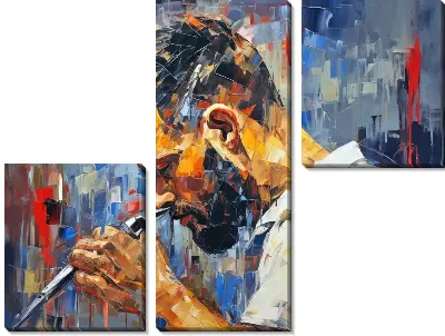 Модульная картина Барбершоп №56