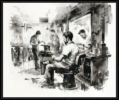 Картина Барбершоп №57