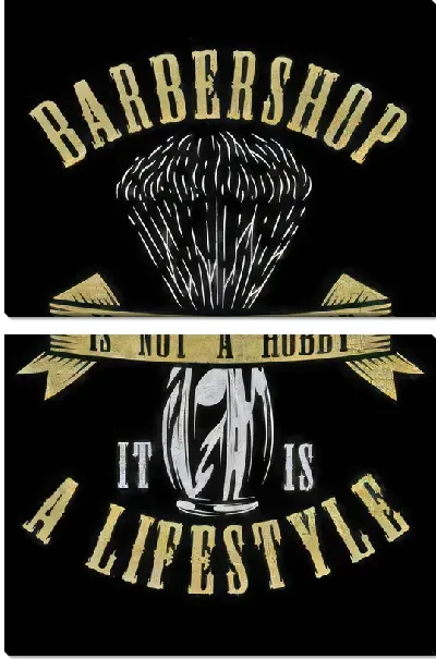 Модульная картина Барбершоп №61