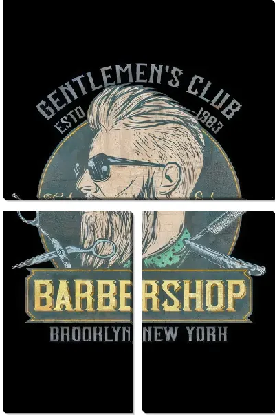 Модульная картина Барбершоп №68