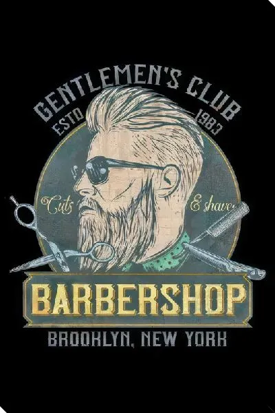 Картина маслом Барбершоп №68